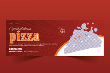 Facebook cover banner design template for restaurant