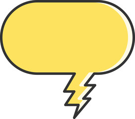 Naklejka premium yellow speech bubble