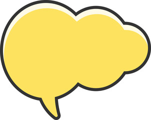 yellow speech bubble