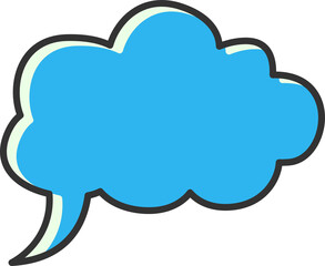 blue speech bubble illustration