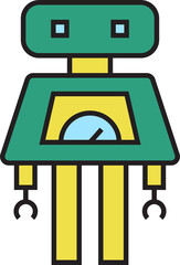 cartoon robot character icon