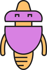cartoon robot character icon