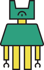 cartoon robot character icon