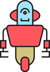 cartoon robot character icon