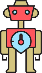 cartoon robot character icon
