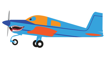Obraz na płótnie Canvas Aerobatic plane vector with colors