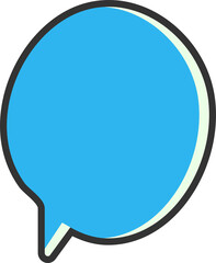 blank blue speech bubble