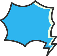 blank blue speech bubble
