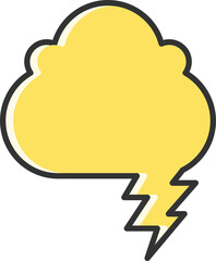 yellow comic speech bubble 