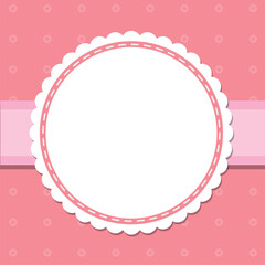 Naklejka premium Pastel Coloured, Illustration, Album for sticking clippings, Crocheted, Valentine