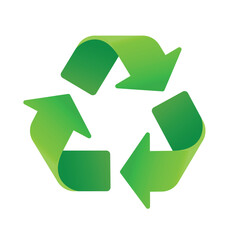 Fototapeta premium Recycle icon. Recycle logo green color vector isolated on white background.