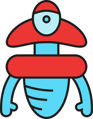 Fototapeta premium cartoon robot avatar