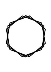 Rahmen aus einer kombination aus drei sechsecken