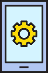 smartphone and settings icon