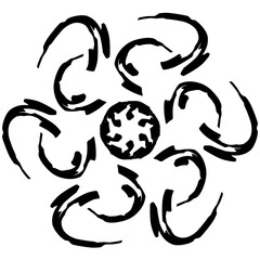 abstract ink motive pattern