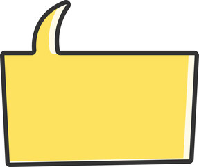 yellow comic speech bubble illustration