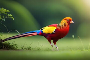rainbow lorikeet on branch  generated by ai