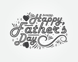 Happy fathers day background. Calligraphy greeting card. Vector illustration.