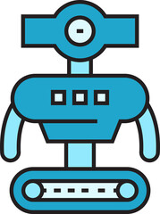 robot character icon illustration