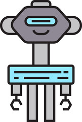 robot character icon illustration