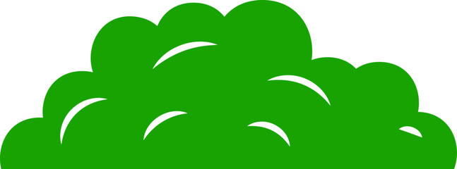 Simple Cartoon Bush Hand Drawn Doodle Icon
