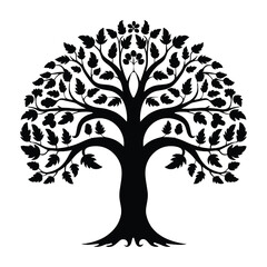 Obraz premium Celtic Tree of life decorative Vector ornament, Graphic arts, dot work. Grunge vector illustration of the Scandinavian myths with Celtic culture.