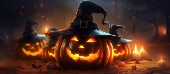 An illustration of Halloween cover , AI Generated