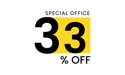  33% off discount creative vector banner illustration, sale special offer 33% off, 33% off discount creative vector