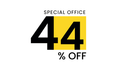Obraz premium 44% off discount creative vector banner illustration, sale special offer 44% off, 44% off discount creative vector