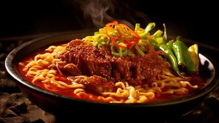 Fiery Temptation: Spicy Ramen Delight