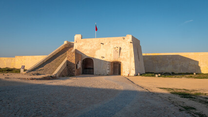 Fototapeta na wymiar Gate of the historic fort in Sagres, Algarve Portugal