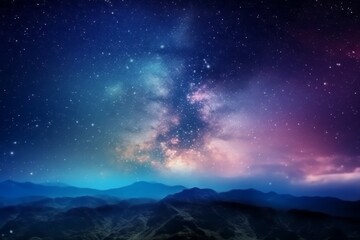 Fototapeta na wymiar Background of the night August sky with stars. AI generated, human enhanced.
