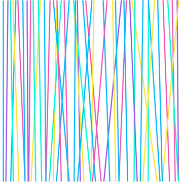 Horizontal banner of colorful rainbow colored vertical stripes