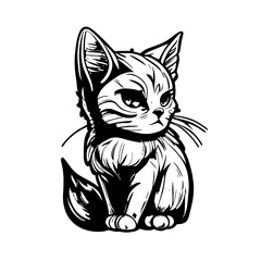 Obraz premium CartoonCat Design, Png, illustration, Generative AI