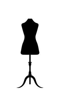 illustration of isolated a mannequin on white background