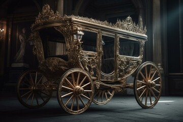 Fototapeta na wymiar A majestic, solo carriage fit for royalty. Generative AI