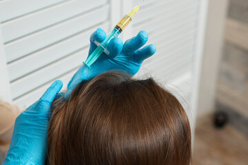 Plasma treatment, plasmolifting or PRP method point the introduction of the patient's own plasma...