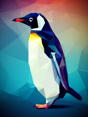 Pinguin Low-Poly Animal