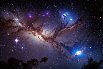 Fototapeta na wymiar breathtaking night sky filled with stars and wonder. Generative AI