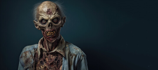 Scary Vampire Banner with Space for Copy. Generative AI