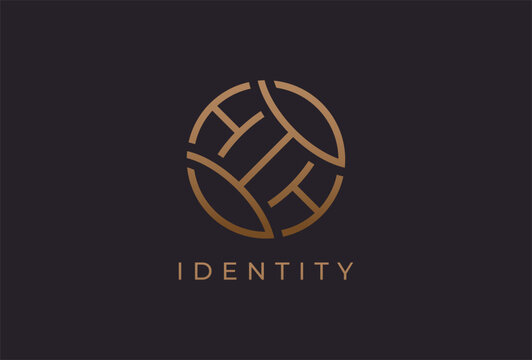 Abstract initial letter HHH logo,usable for branding and business logos, Flat Logo Design Template, vector illustration