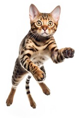 Fototapeta premium Bengal Cat Leaping