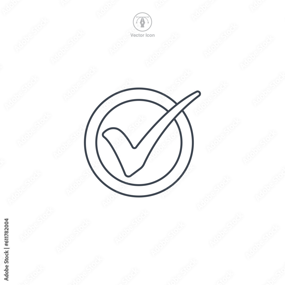 Poster check mark icon. a simple yet powerful vector illustration of a check mark, symbolizing completion, 
