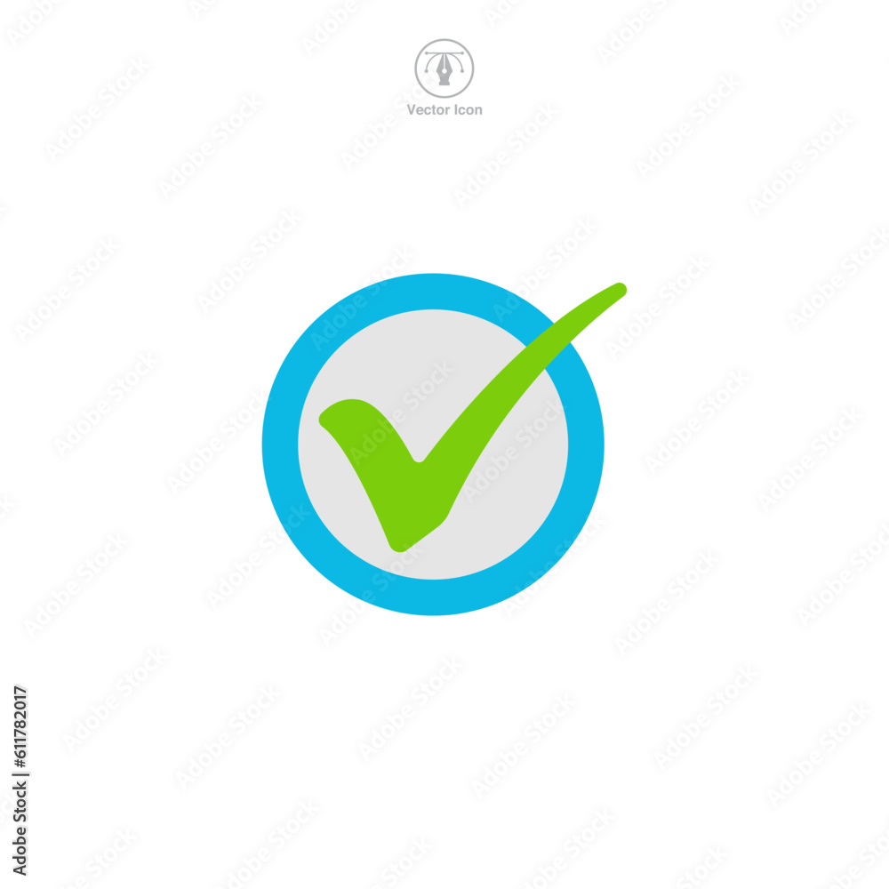 Poster check mark icon. a simple yet powerful vector illustration of a check mark, symbolizing completion, 