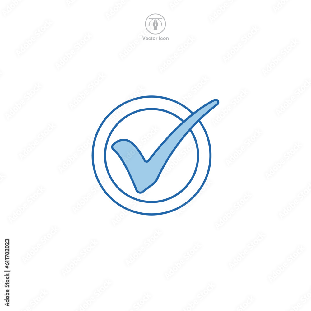 Poster check mark icon. a simple yet powerful vector illustration of a check mark, symbolizing completion, 