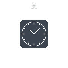 Clock or Timer icon. A sleek and precise vector illustration of a clock or timer, representing time management, deadlines, and efficiency.