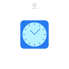 Clock or Timer icon. A sleek and precise vector illustration of a clock or timer, representing time management, deadlines, and efficiency.