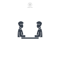 Meeting icon. A professional and collaborative vector illustration of a meeting, symbolizing discussions, teamwork, and group interactions.