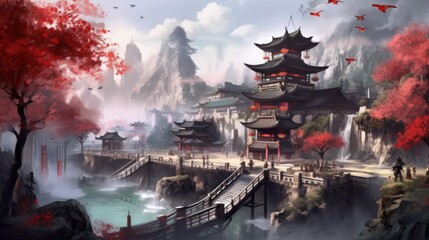Obraz premium Chinese Style Fantasy Art