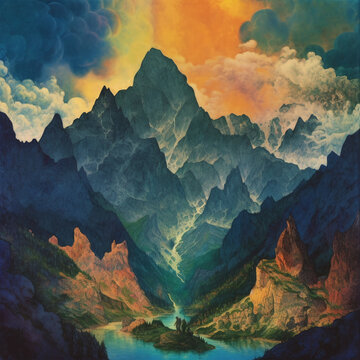 AI-Generated image of the Himalayas are home to several ancient spiritual traditions. holds profound spiritual energy and serves as a sanctuary for spiritual seekers and pilgrims from around the world